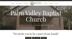 Desktop Screenshot of palmvalleybaptistchurch.org