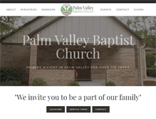 Tablet Screenshot of palmvalleybaptistchurch.org